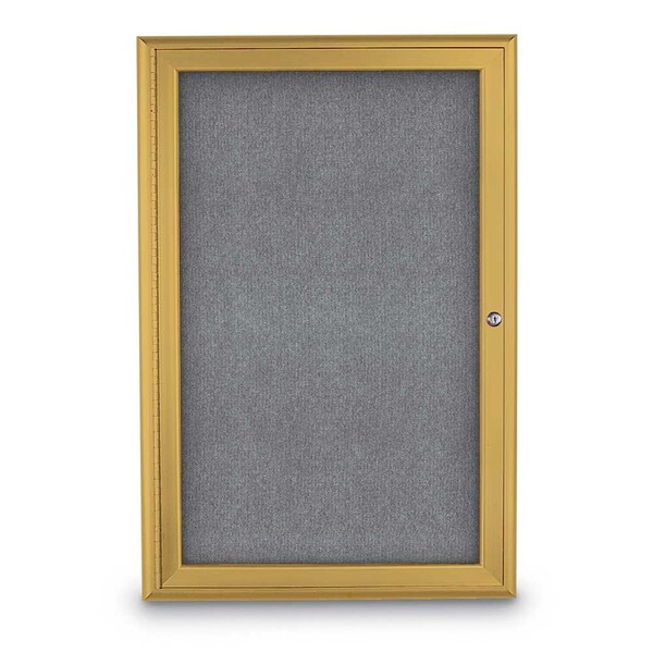 Sliding Door Indoor Enclosed Corkboard, 9